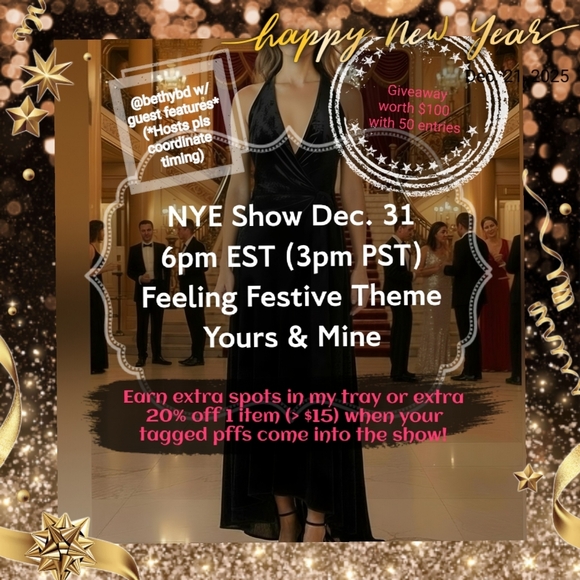 @bethybd LIVE TONIGHT NYE! 6pmEST Feeling Festive  Details⬇️Use➕️/Deals&Givey!🎉 - Picture 16 of 16
